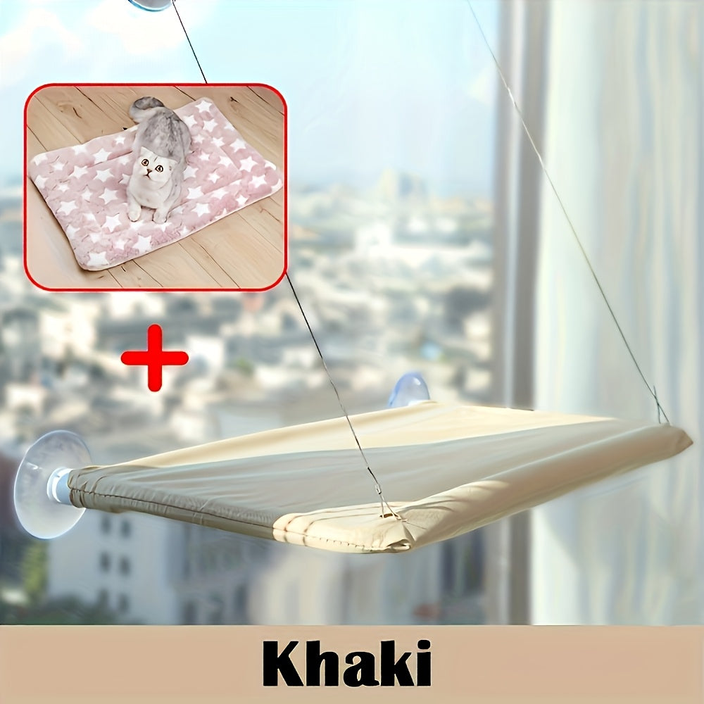 1pc Cozy Cat Window Perch - Hammock Bed for Cats, Durable PVC Material, Easy to Hang, Ideal for Sunbathing and Lounging, Provides Warmth and Comfort, Cat Hammock