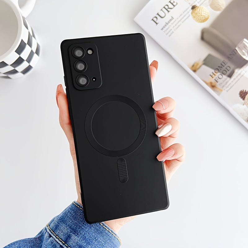 Coque transparente plaquée compatible charge magnétique sans fil, antichoc, pour Samsung Galaxy S20 à S23, offrant protection et style épuré.