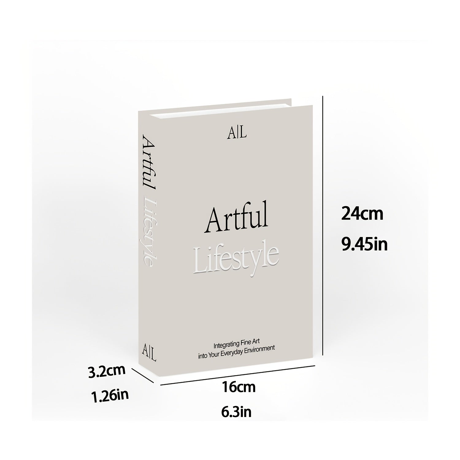 Lot de 3 livres décoratifs en papier Simulations raffinées en brun, blanc et beige, parfaits pour table, chevet, étagère ou décoration minimaliste et festive.