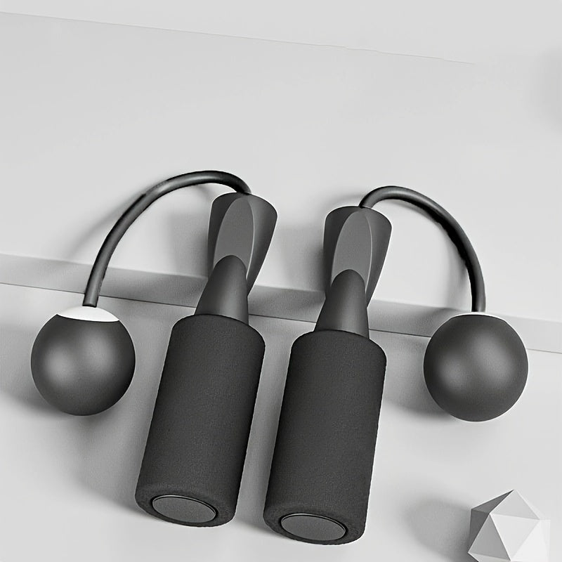 1pair Cordless Skipping Rope With Weighted Ball, Dual-purpose Jump With Sponge Handle, Suitable For Fitness, Workout, Exercise