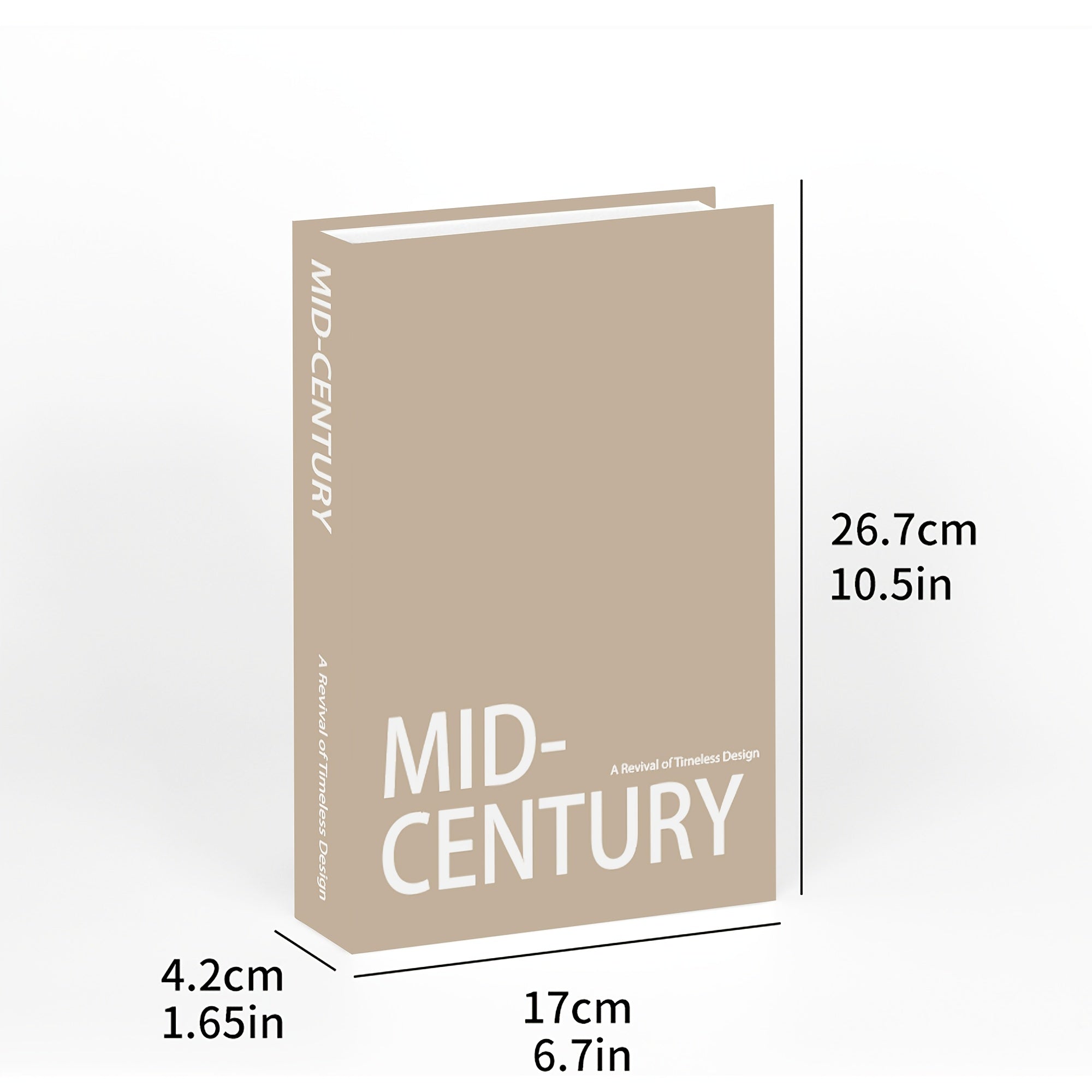 Lot de 3 livres décoratifs en papier Simulations raffinées en brun, blanc et beige, parfaits pour table, chevet, étagère ou décoration minimaliste et festive.