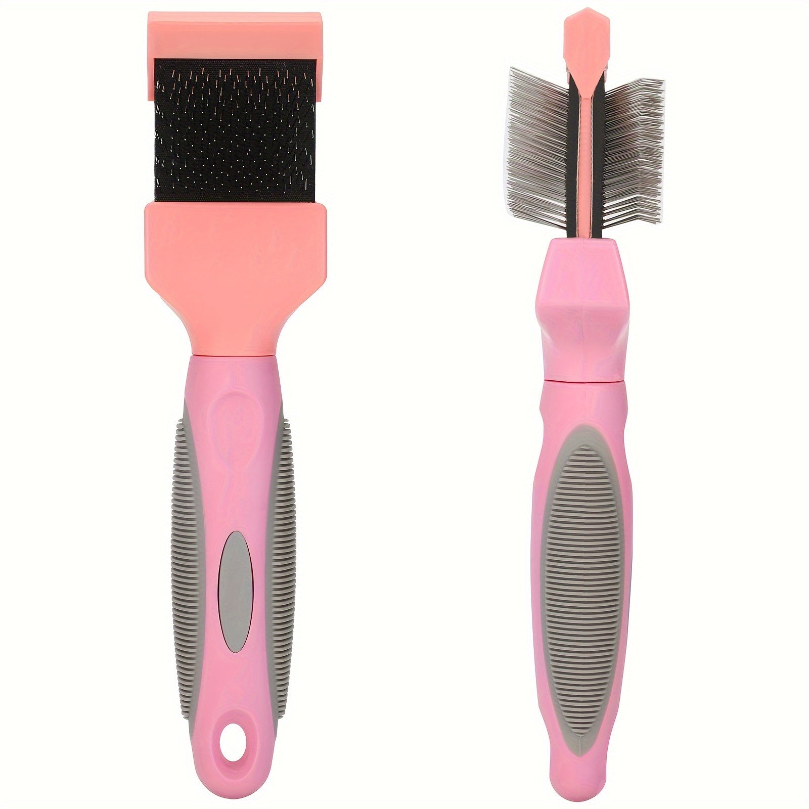 Brosse double-face pour chiens, démêlant et toilettant. Peigne en acier inoxydable, parfait pour le toilettage des chiens.