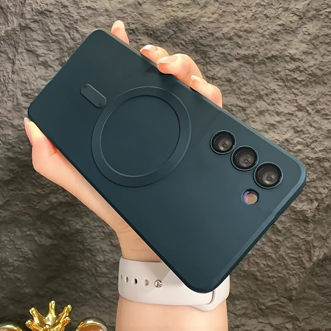 Coque transparente plaquée compatible charge magnétique sans fil, antichoc, pour Samsung Galaxy S20 à S23, offrant protection et style épuré.