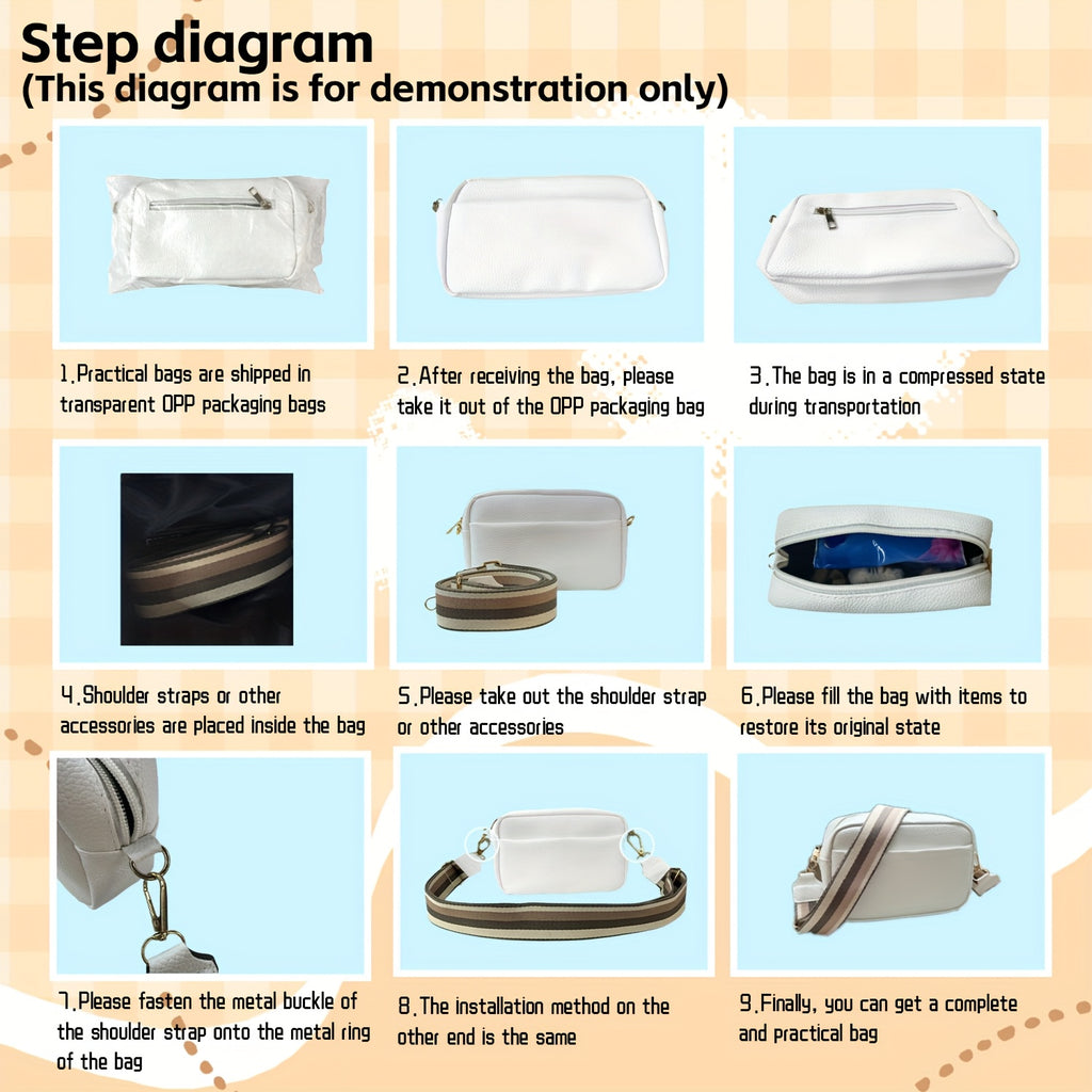 Visually Appealing Woven Crossbody Bag with Golden-Tone Hardware &amp; Detachable Chain Strap - Lightweight Casual Small Square Shoulder Bag for Women, Spacious Snap Closure Purse for Commuting &amp; Travel (19.05x7.11x13.97 cm), Cro