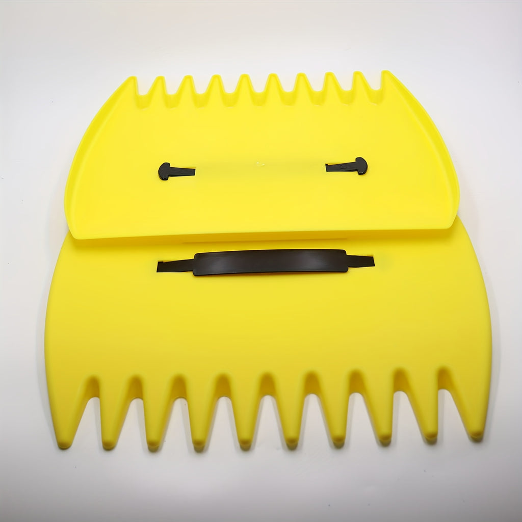 Lot pelle et râteau à main en plastique, large, durable, pour ramasser feuilles, herbe et débris, outil pratique de jardinage.