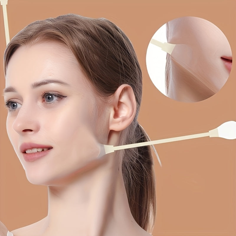 Lot de 20 bandes liftantes invisibles pour visage, 4 sangles élastiques réglables, remodelent cou, joues et double menton, réutilisables, beige clair et sans parfum.