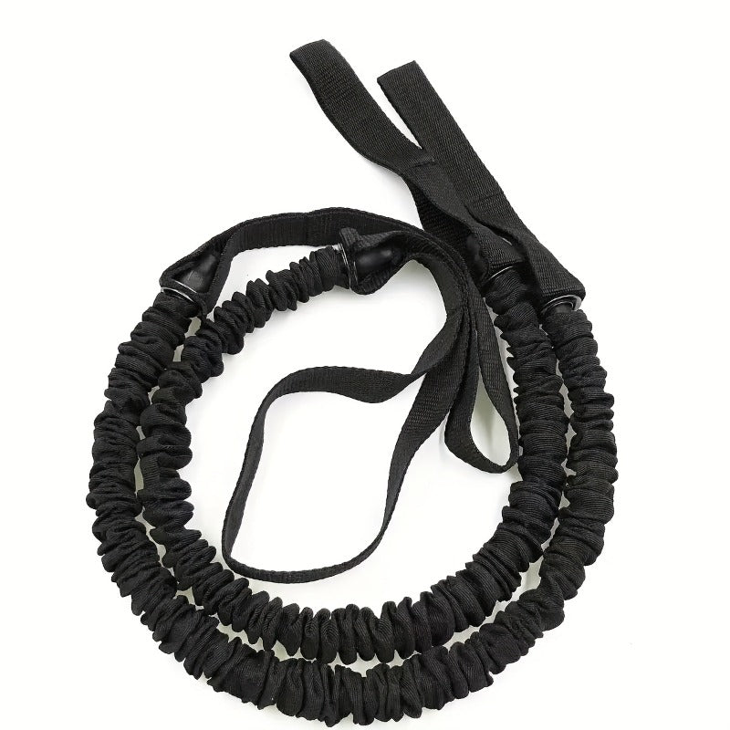 2pcs Black Core Strength Training Equipment - Rebound Ab Wheel with Adjustable Resistance Bands, for Beginners & Advanced Fitness, Core Stability, Muscle Toning