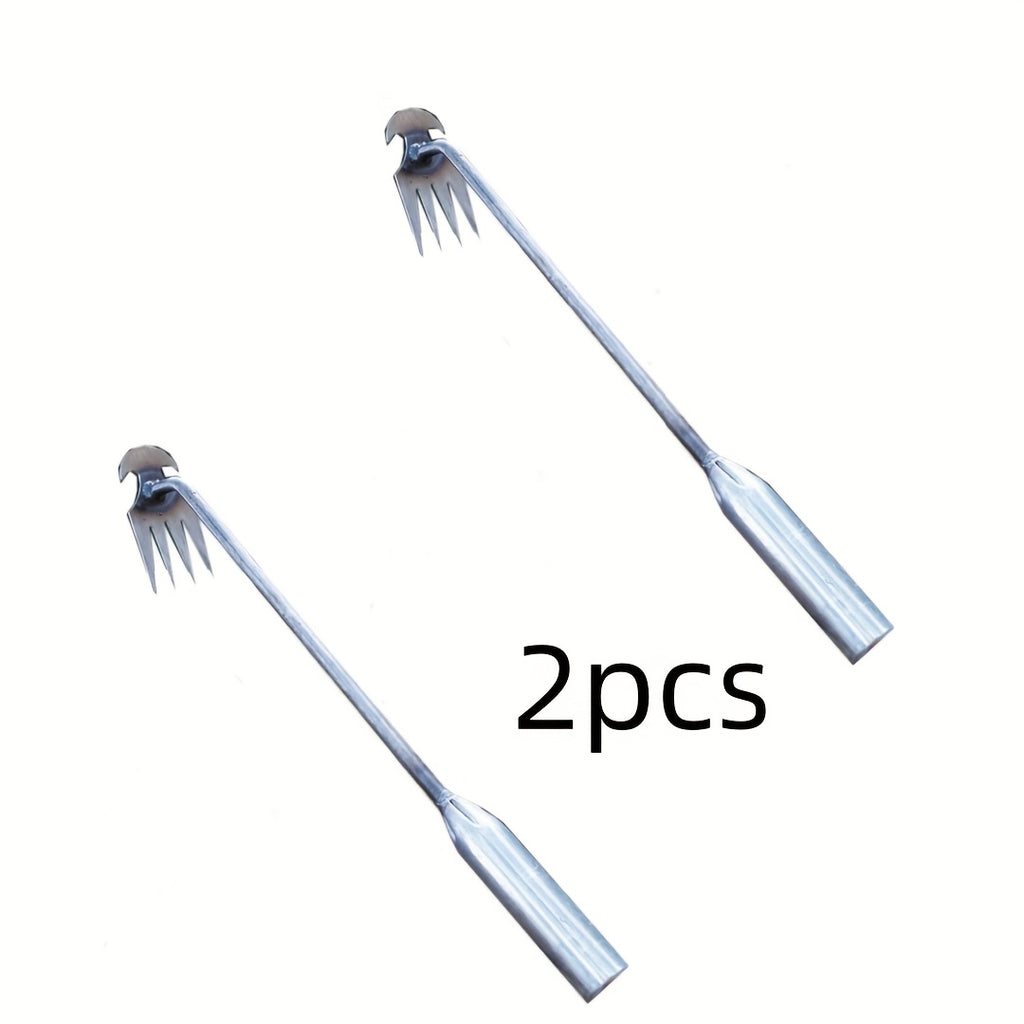 Râteau manuel en métal robuste Construction solide avec dents résistantes pour désherbage profond, plantation, paillage et entretien de massifs et jardins professionnels.