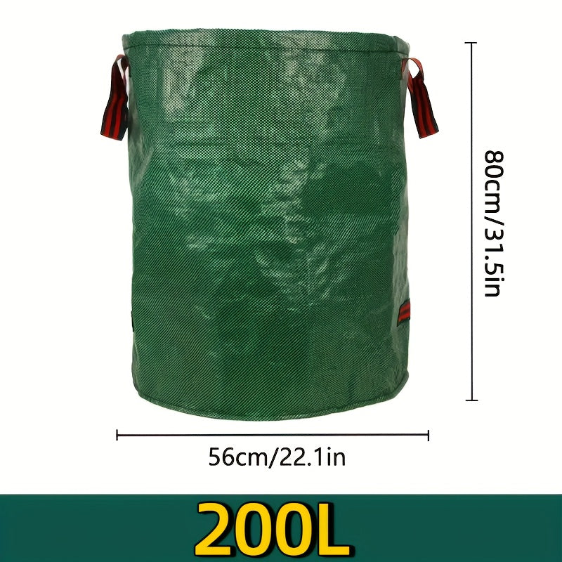 120/160/200L Large Capacity Outdoor Garden Leaf Collection Bag – Durable, Tear-Resistant &amp; Waterproof Material | Suitable for Lawn Fallen Foliage, Pool Debris, Yard Waste, Patio Trash and Laundry Garbage Bags | Easy to Coll