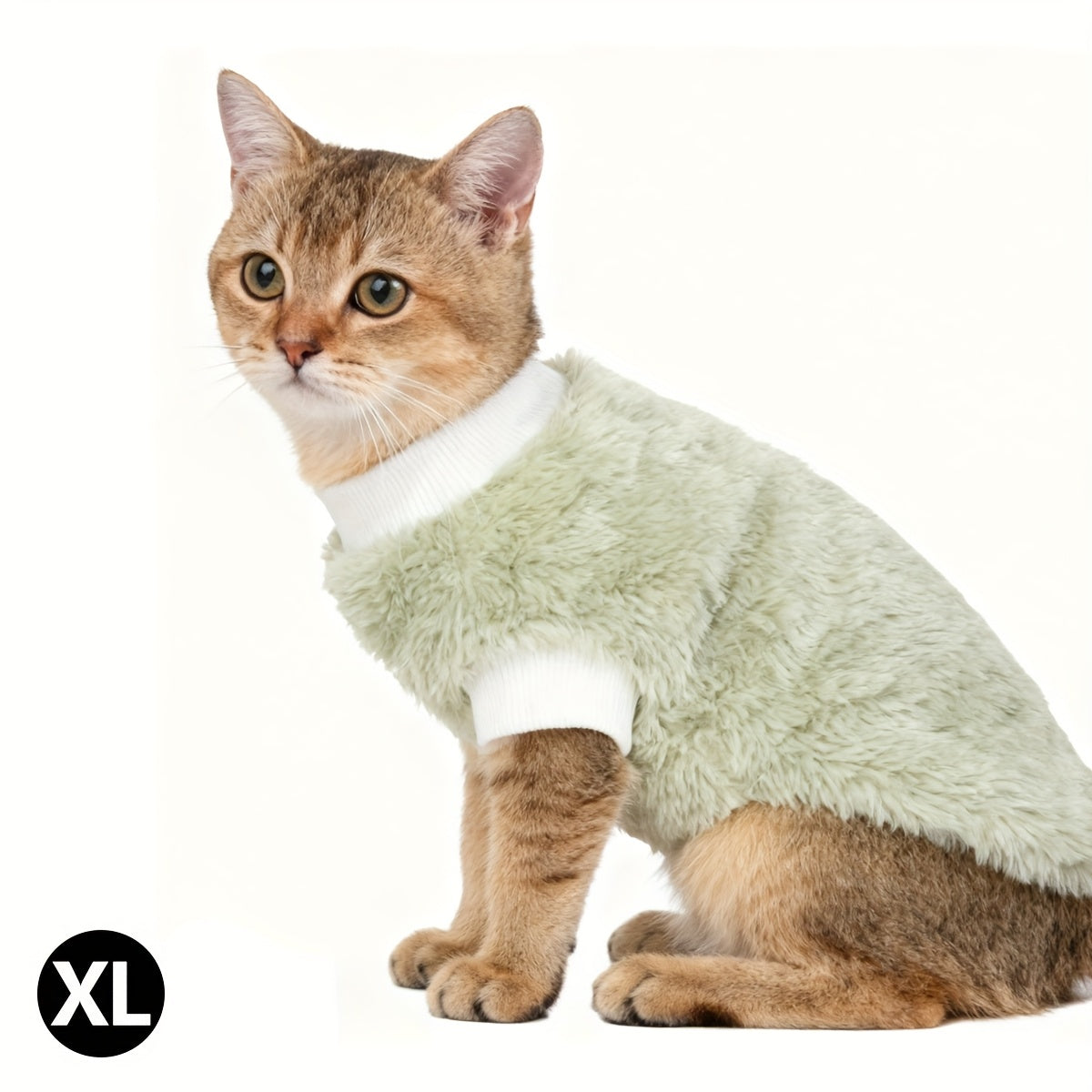 1pc Cozy Plush Sweater Jacket for Small & Medium Cats - Soft Warm Winter Clothes with Tabby/Tortoiseshell Patterns (Pink/Orange/Blue) - Hand Washable All-Season Pet Sweaters, Perfect Christmas Gift for Kittens & Cats