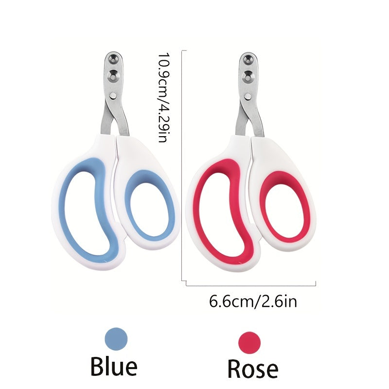 Stainless Steel Pet Nail Clippers for Cats and Small Dogs – Ergonomic Grip, Precise Trimming, Safe &amp; Easy to Use with Red Accent Handles