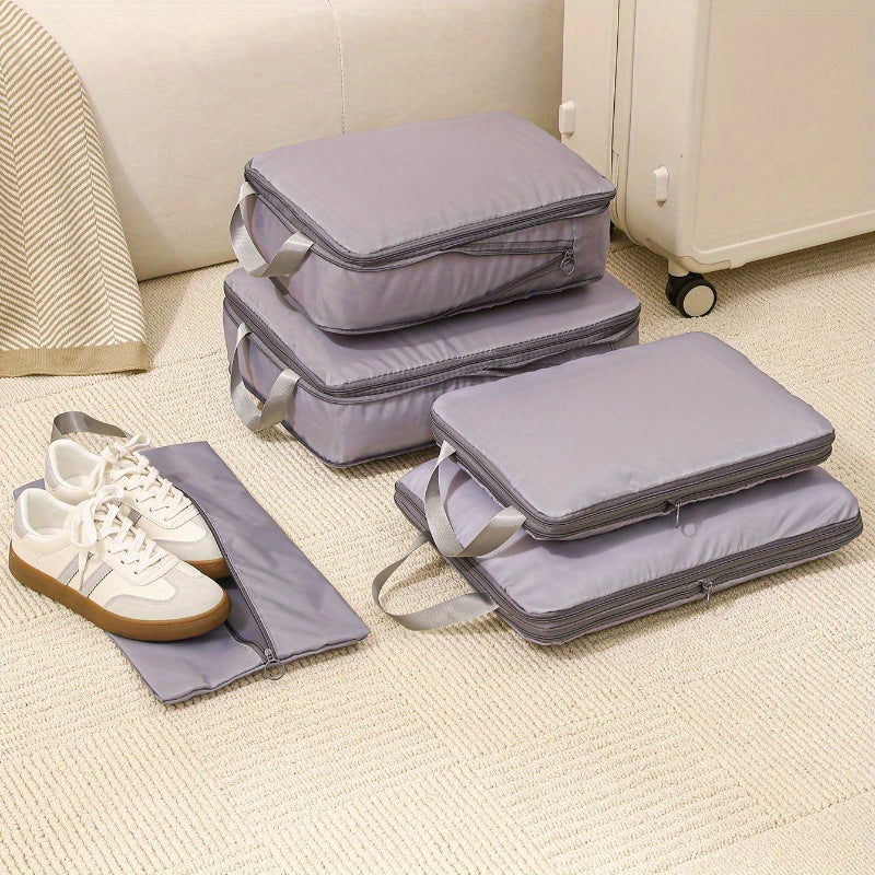 Sacs de rangement de voyage, étanches et portables, pour vêtements, chaussures et articles de toilette, facilitant l’organisation et le packing des bagages.