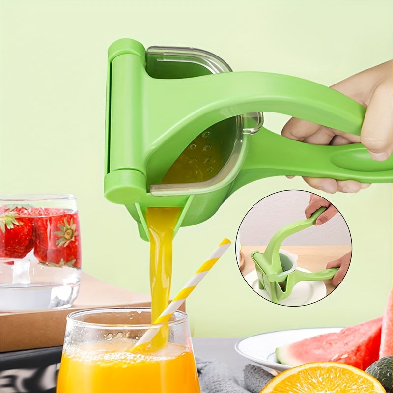 Presse-agrumes manuel multifonction, compact et portable, extraction de jus sans électricité, pour fruits et citrons, en plastique durable.