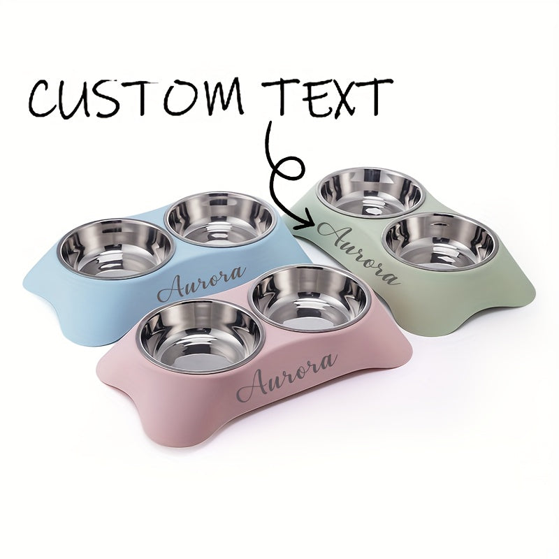 (Customized) Personalized 1pc, dual-use pet bowl, dual-use eating and drinking, neck protection, suitable for cats, dogs and other pet eating utensils, Pet Feeding Bowl, Dualpurpose Pet Dish, Ergonomic Pet Dish, Spillproof De