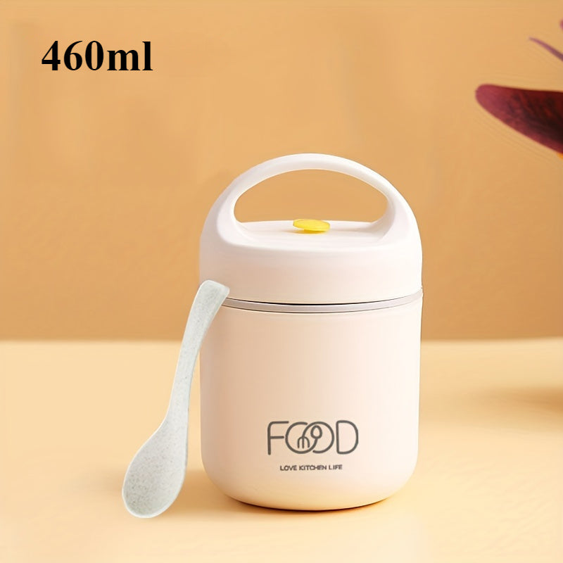 1pc Compact Thermal Lunch Box - Stainless Steel Soup Cup with Insulated Design, Portable Breakfast Container for Office, School, or Travel, Easy to Clean &amp; Hand Wash Only,back to school