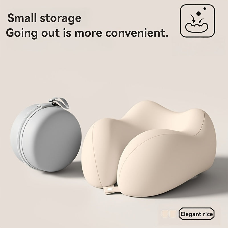 Portable Neck Pillow for Travel &amp;amp; Home Use – Ergonomic Cervical Support, Compact &amp;amp; Easy Storage, Comfortable Sleep, Ideal for Desk, Car, &amp;amp; Long Flights, Slow Rebound, Machine Washable Cover, Lightweight And Portable Travel