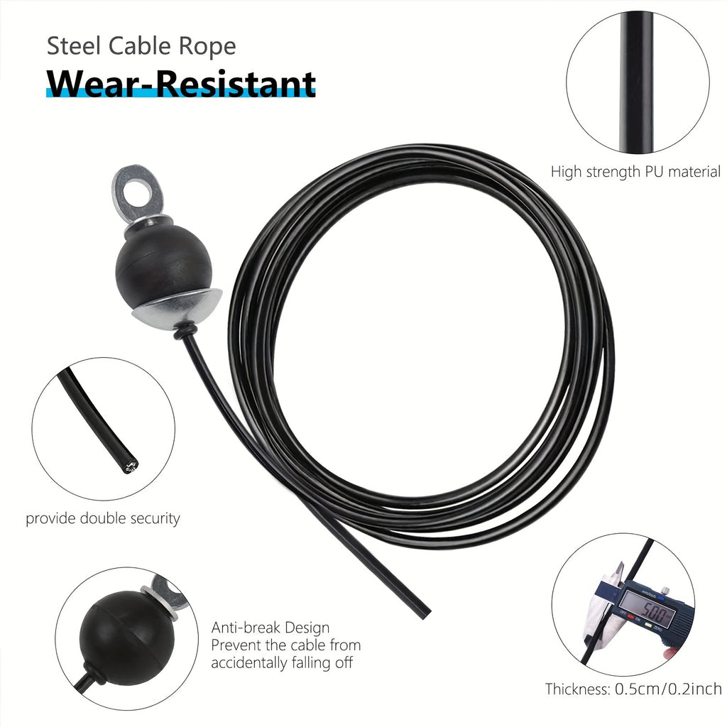 Câble Fixe avec Boule : Câble en acier pour poulie de musculation, adapté machines de gym à domicile et entraînement poids.