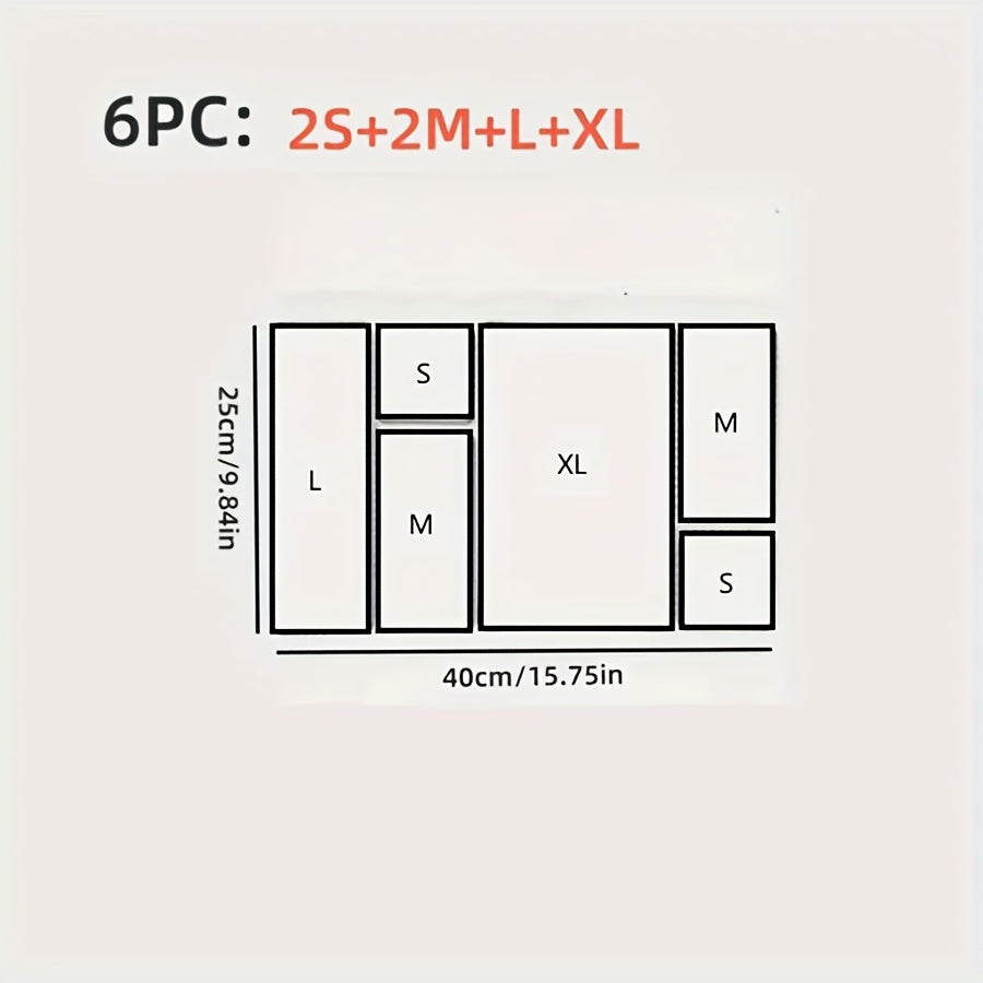 5-/6-/7-/10-/12pcs Transparent Striped Acrylic Desktop Box Drawer Organizer Set, Lipstick Cosmetic Storage Case for Various Scenarios and Home Organization, Desk &amp; Drawer Organizer for Home Storage, Desk Drawer, Desk Organiza