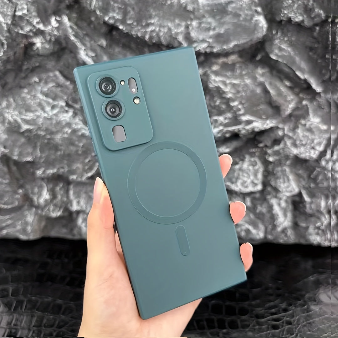 Coque transparente plaquée compatible charge magnétique sans fil, antichoc, pour Samsung Galaxy S20 à S23, offrant protection et style épuré.