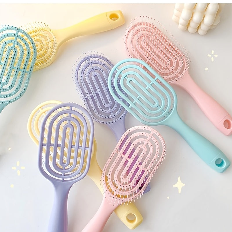 Brosse démêlante pour cheveux bouclés et lisses, adaptée cheveux secs ou mouillés, convient à tous types de cheveux.