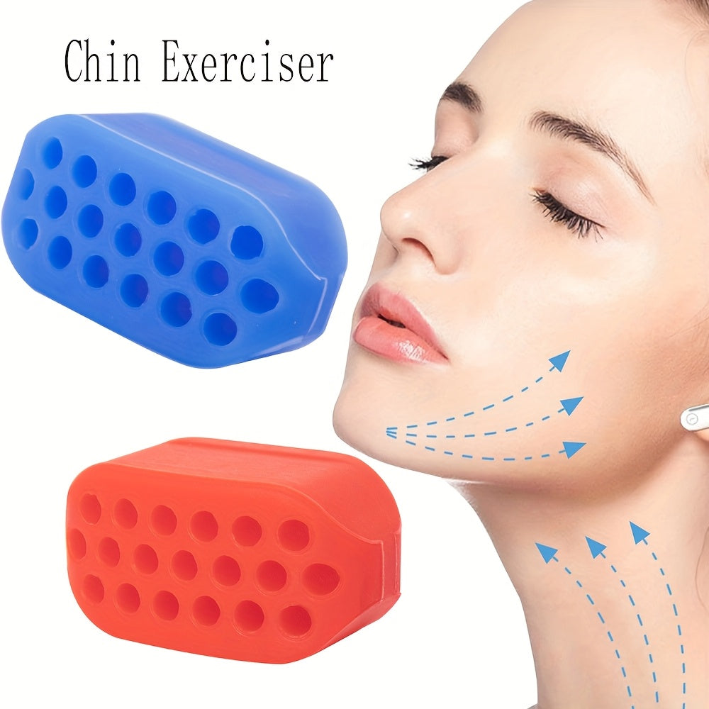 Lot de 2 entraîneurs mandibulaires en silicone, légers et durables, pour renforcement des muscles faciaux et entraînement de la mâchoire.