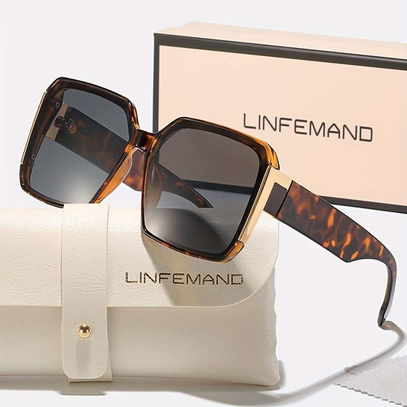 Lunettes mode à large monture pour femmes, élégantes et tendance, parfaites pour fêtes estivales, soirées dansantes et cadeaux raffinés.