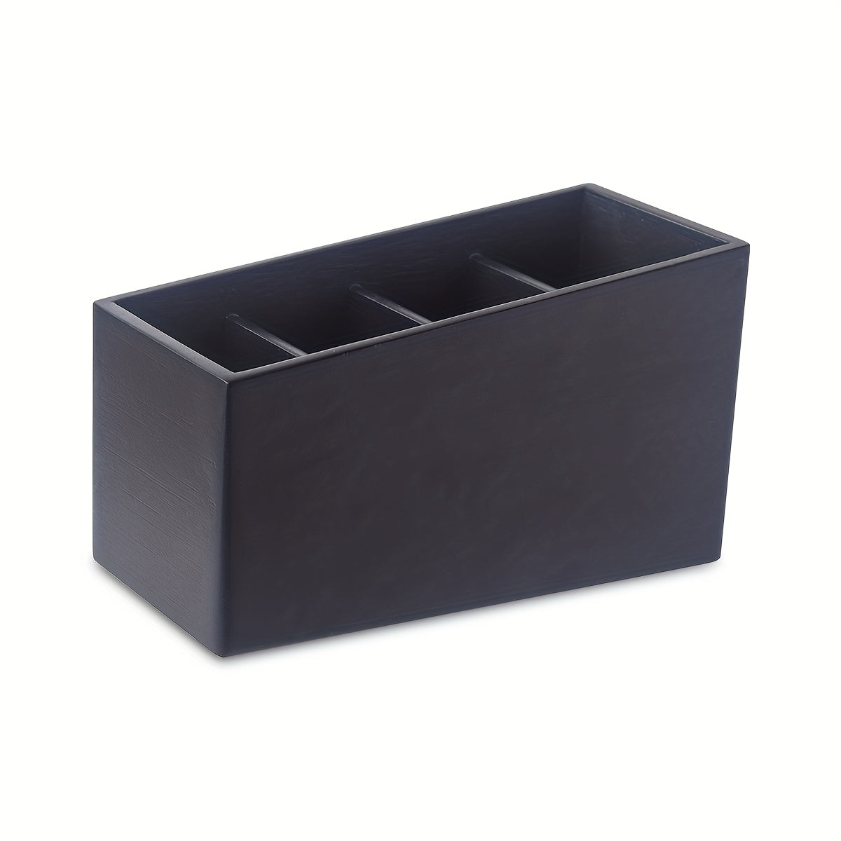 Wooden Remote Control Storage Box with Four Compartments, Suitable for Organizing Remote Controls, Makeup Brushes, And Pens in The Living Room, Bedroom, Or Office.