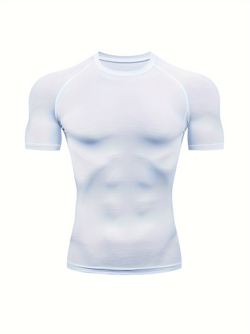 T-shirt de compression homme haute élasticité, respirant et séchage rapide, manches courtes, idéal pour le gym et activités extérieures.