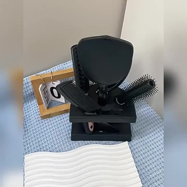 Set WANMEI 6 pcs miroir et peignes, accessoires coiffure pour filles, définition des boucles, outils salon et coiffage sans chaleur.