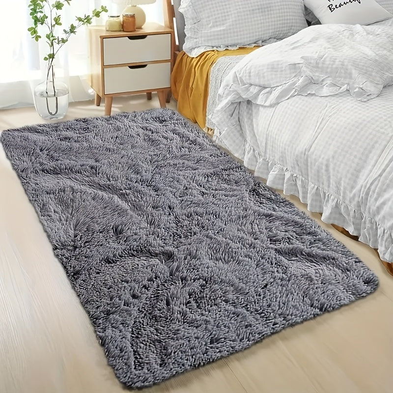 Tapis d’appoint en peluche douce Idéal pour salon, chambre, bureau ou coin maquillage, ajoute confort et décoration chaleureuse à la maison.