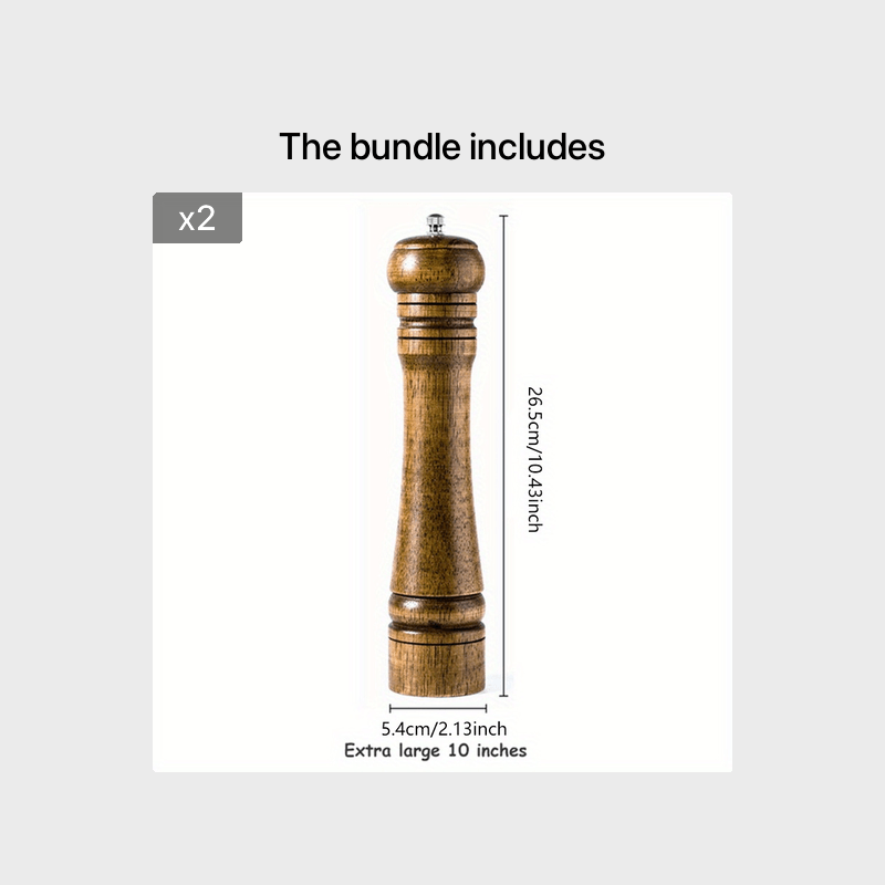 KEMORELA Handheld Manual Wooden Pepper Grinder - Classic Design, Durable Natural Material, Precision Grinding for Kitchen &amp; Dining, High-Quality Spice Mill, Culinary Accessories | Classic Kitchenware | Smooth Grip Design
