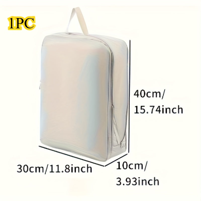 Lot de 6 cubes de rangement compressibles en polyester, durables, sans impression, idéaux pour vêtements, accessoires et organisation de bagages.