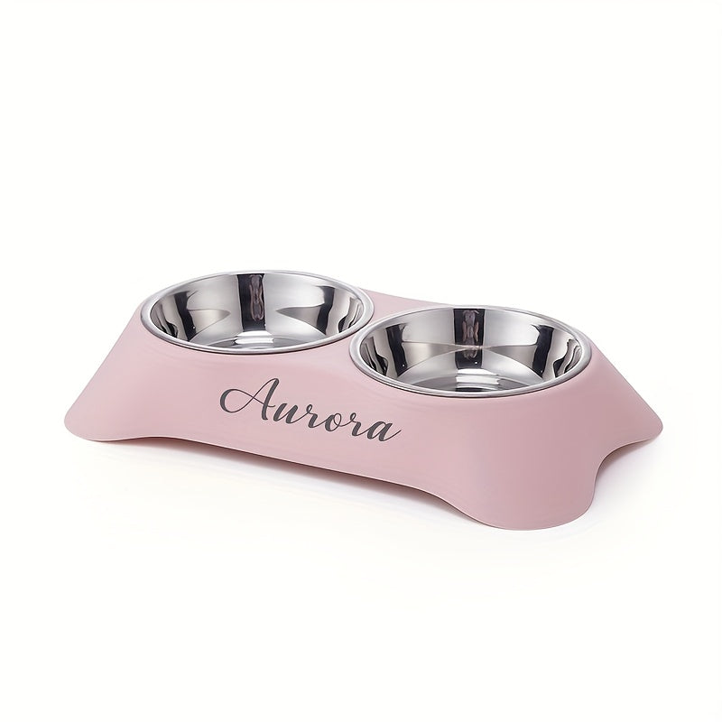 (Customized) Personalized 1pc, dual-use pet bowl, dual-use eating and drinking, neck protection, suitable for cats, dogs and other pet eating utensils, Pet Feeding Bowl, Dualpurpose Pet Dish, Ergonomic Pet Dish, Spillproof De