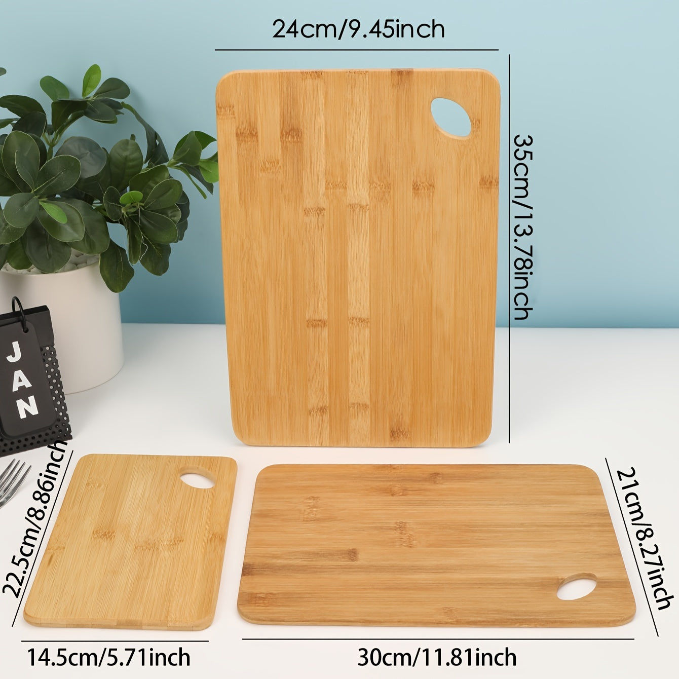 1pc Gold 3pcs Wooden Cutting Board Chopping Board Charcuterie Board for Kitchen Meat, Cheese, Bread, Vegetables And Fruits, Kitchen Utensils, Home Dormitory Cutting Board