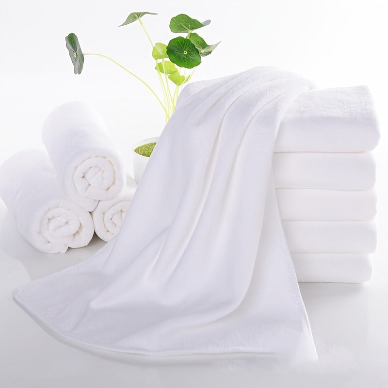 10 Large White Towels, Ultra-Fine Fiber Thick Absorbent Hair Drying &amp; Spa/Hotel/Salon Massage Use, Massage Towels, Extra-Long Absorbent Hair Towels, Barber Towels, High-Quality Spa Towels, Spa Towels, Pedicure Towels, Women's