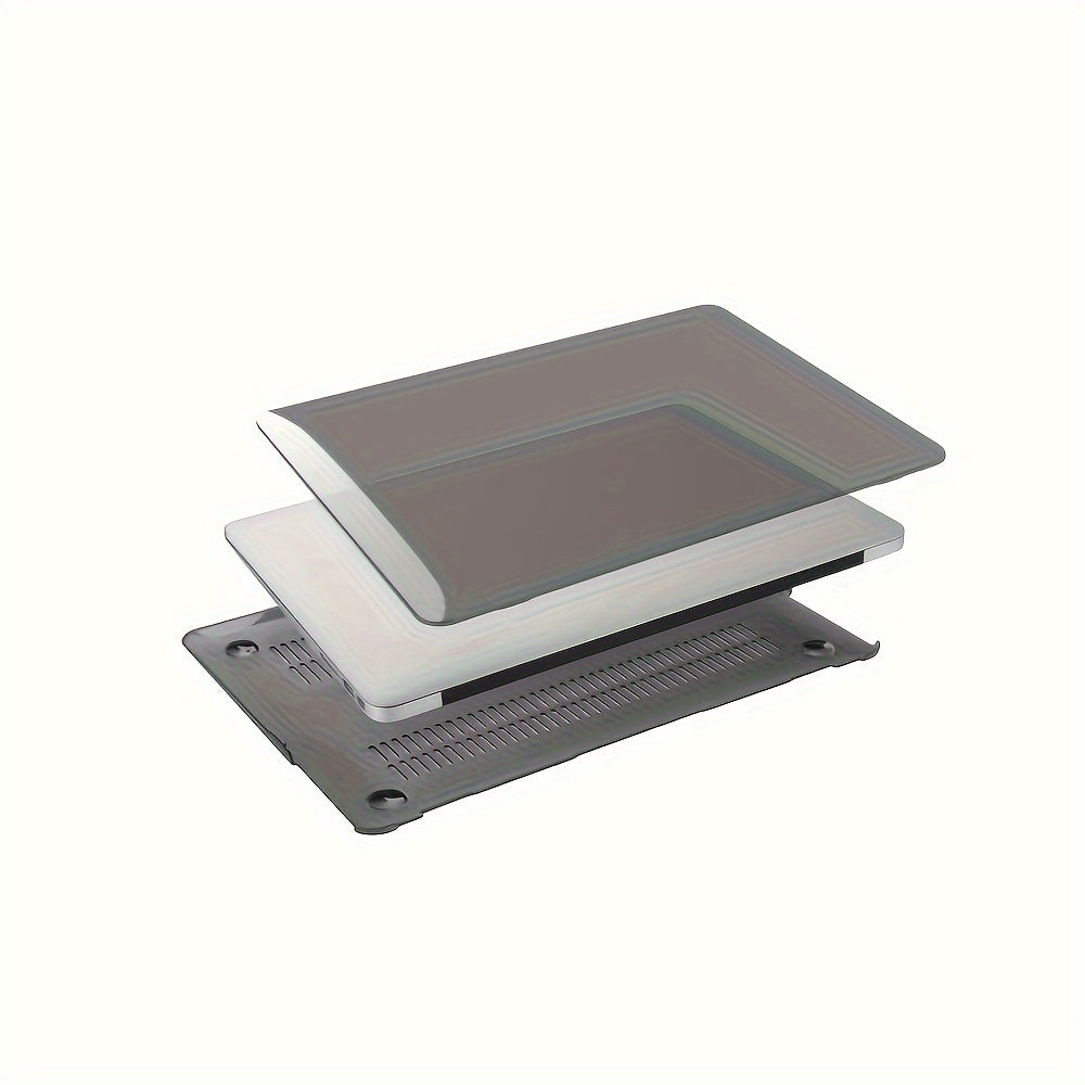 Coque MacBook Air/Pro Ultra-Fine Transparent : Ensemble 2 pcs (couvercle + base), finition mate, protection légère et discrète, haute transparence.