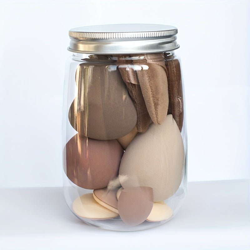 13Pcs Canned Makeup Sponge Duo, Beauty Sponges &amp; Powder Puffs, Super Soft Blender Makeup Sponge And Makeup Puff For Loose Powder Liquid - Gift Set