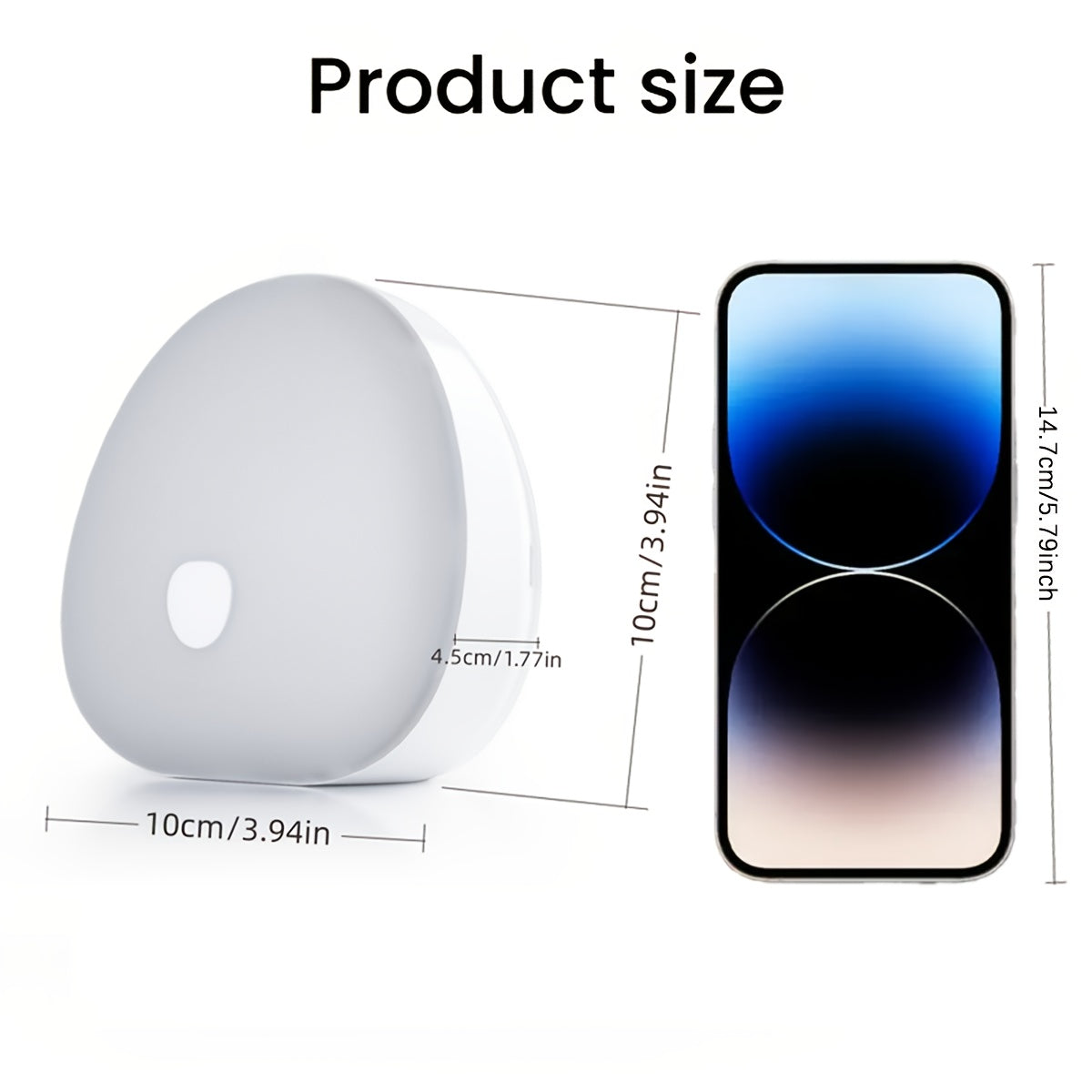 Veilleuse LED à bruit blanc, couleurs multiples, intensité réglable, sons apaisants, minuterie, portable avec batterie rechargeable 1200 mAh.