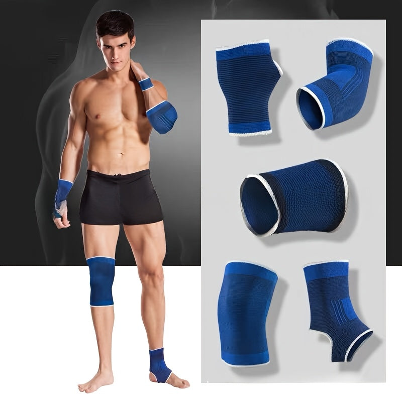8pcs/set, 10pcs/set, all season equipment fitness combination set, sports knees, elbows, wrists, palms, fitness ankles, adult football and basketball training