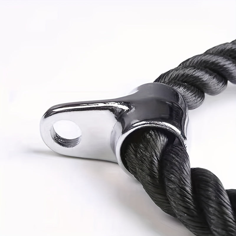 1pc Heavy-Duty Gym Rope for Biceps, Triceps, Pull-Downs - Long (27.56&quot; or 35.43&quot;) or Short (70cm/90cm) Workout Cable Rope - Compatible with Home &amp;amp; Commercial Gym Equipment - Strength Training Cable Rope, Gym Accessories, Tric