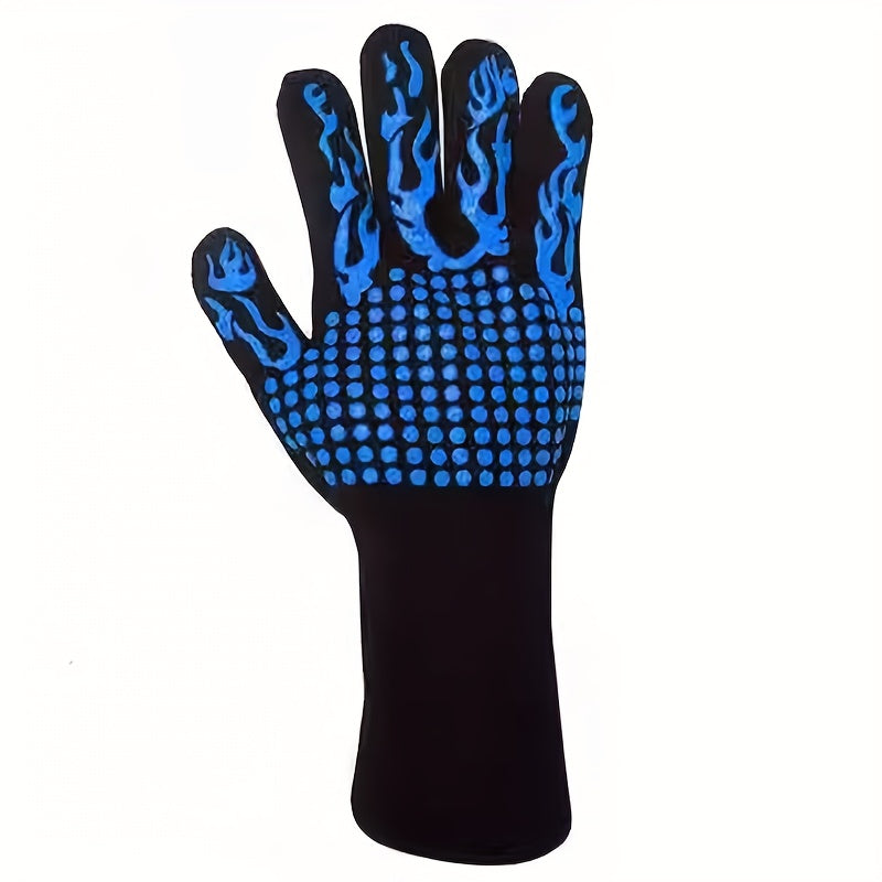 Gants de cuisine résistants à la chaleur : isolation four, protection anti-coupure, silicone antidérapant pour BBQ et cuisson. Vendu à l’unité.