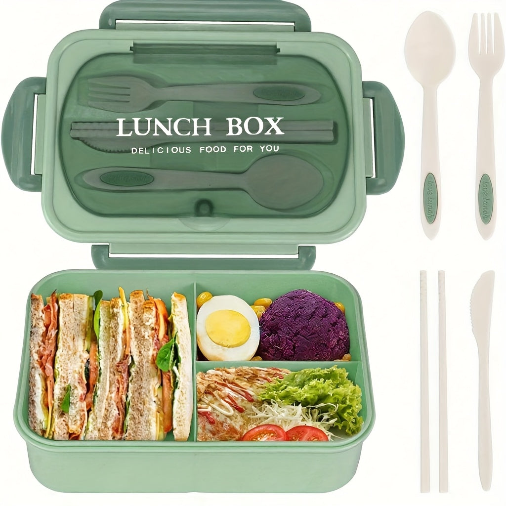 4-Compartment Insulated Lunch Box - Microwave Safe, Colorful Design, Perfect for Students &amp; Office Workers, Ideal Gift (Random Font Color), Student Lunch Box | Vibrant Design | Sustainable Plastic,Back to School