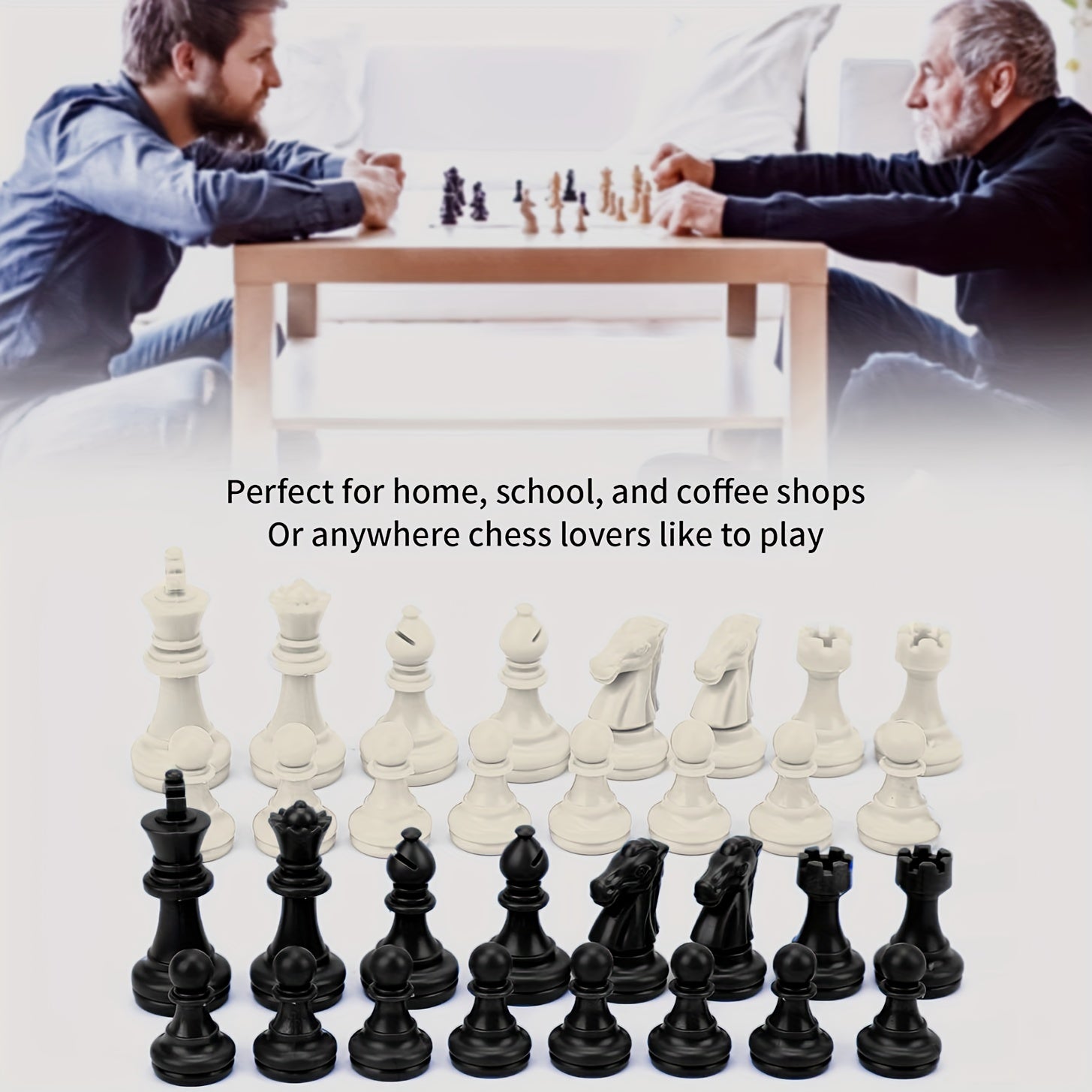 Jeu d'échecs premium en PU avec tapis roulable, pièces et sac de rangement. Parfait pour les soirées, jeux décontractés et tournois.