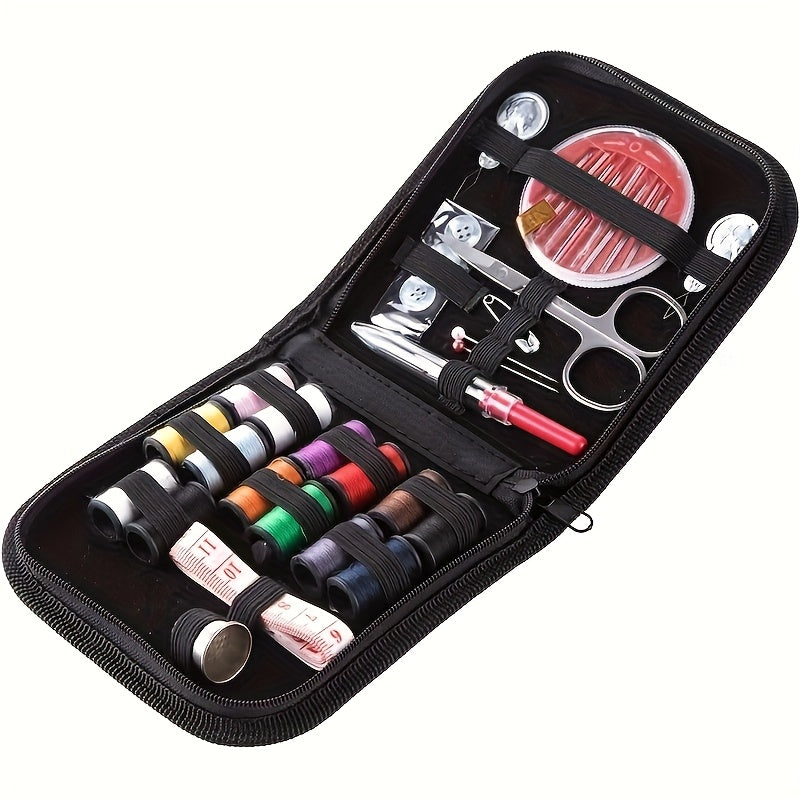 67pcs Complete Sewing Kit with Big Eye Steel Needles - Heavy-Duty Hand Sewing Travel Set, Needles &amp; Thread for Emergency Repairs, Crafting, Clothing Fixes - Portable Sewing Supplies for Adults, &amp; On-the-Go Mending