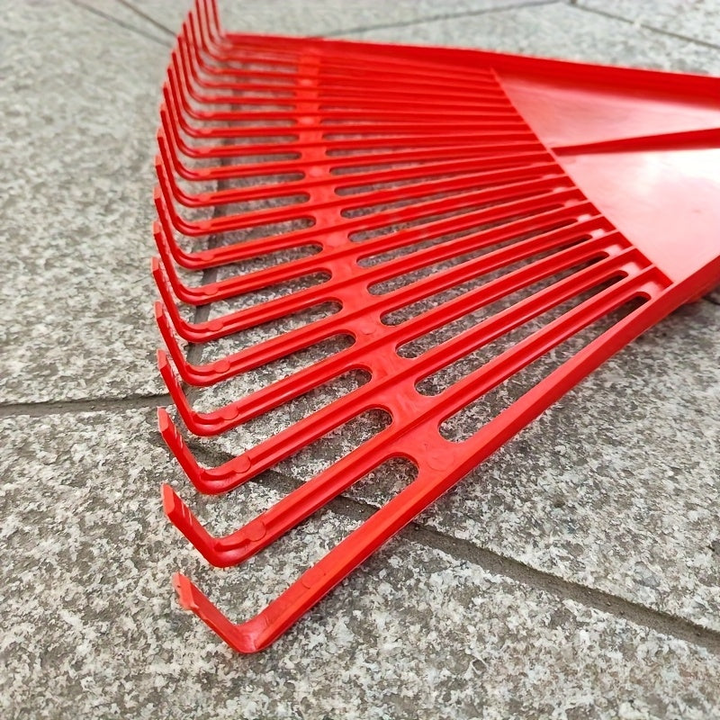 1-Pack Heavy-Duty 20-Tooth Plastic Leaf Rake with 20 Teeth - Lightweight Tool for Lawn, Garden, Driveway, Sidewalk - Efficient Leaf Collector for Fall, Durable Blower/Shovel Attachment Compatible (for &amp; Professional)