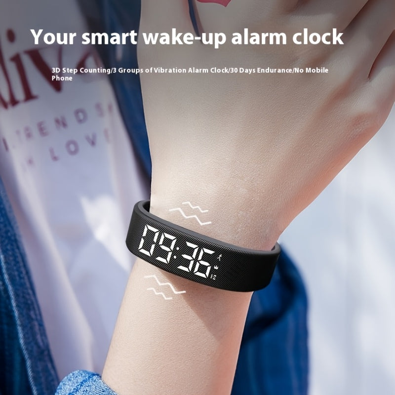 Montre électronique unisexe multifonction, bracelet silicone doux, alarme, podomètre, calories, design sportif et tendance, idéale cadeaux et toutes occasions.