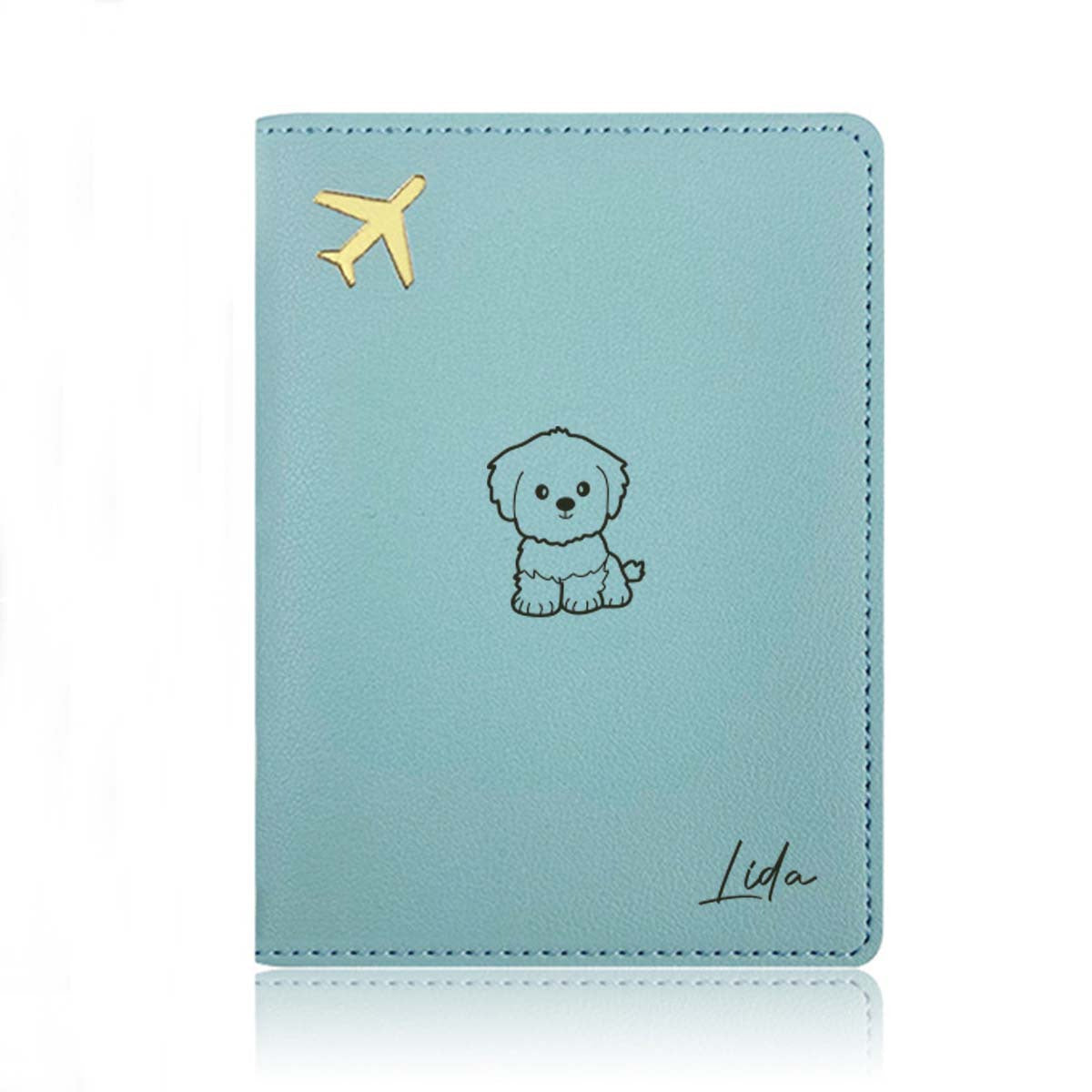 1pc of Personalized Passport Book Featuring a Stylish Dog Design, Along with a Minimalist Airplane Passport Tag, Perfect for Travel. This Fashionable Passport Holder Is Ideal for Business Trips And Organizing Travel Documents