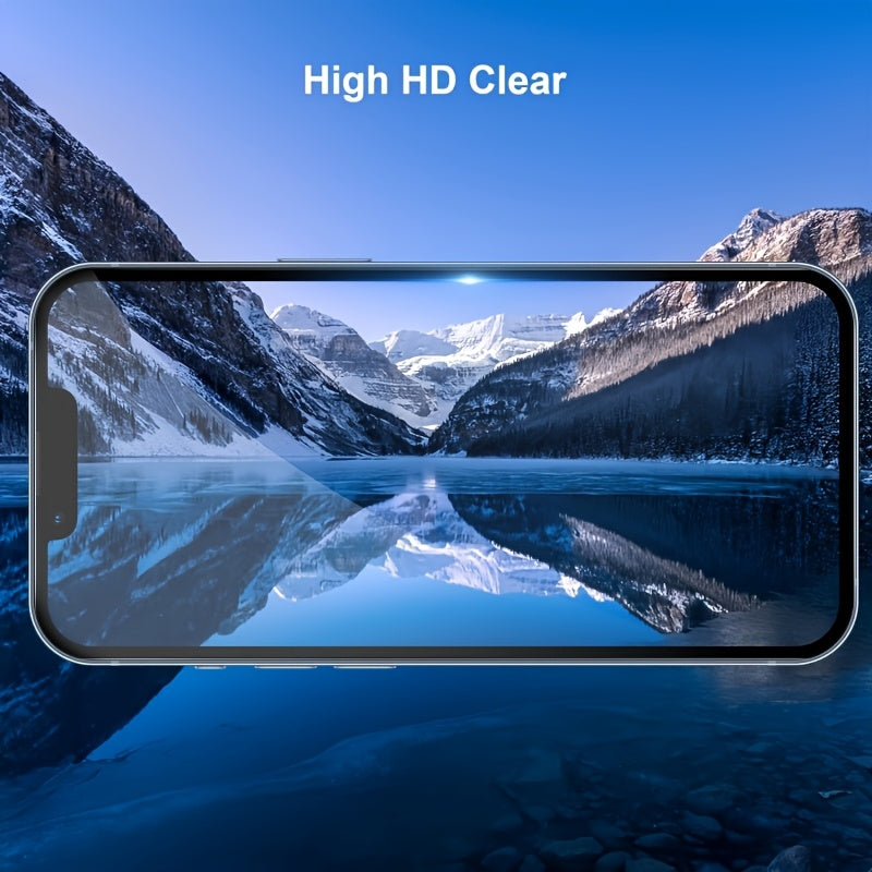 3pcs Premium Tempered Glass Screen Protector Film for iPhone 16 Pro Max Pro Plus, 15 14 13 12 11 Pro Max Plus, 12 Mini 13 Mini, X XR XS Max, 6/7/8 Plus, 7/8/SE2/SE3, 3pcs Full Cover Protection Film with HD Clarity, Anti-Scrat