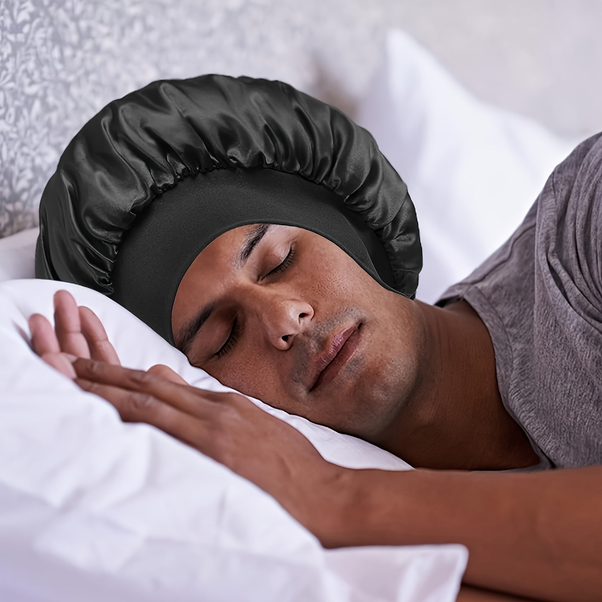 6pcs Men'S Elastic Beanies | Soft and Comfortable Fit, Hair Care Cap, Multiple Colors, Sleeping Cap, Polyester, Unscented - AWEGEO.