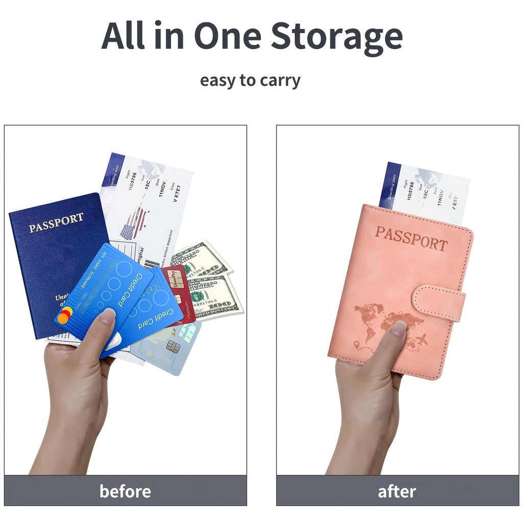 Porte-passeport élégant et pratique Protège vos documents de voyage, compact et facile à transporter, parfait pour déplacements et voyages internationaux.